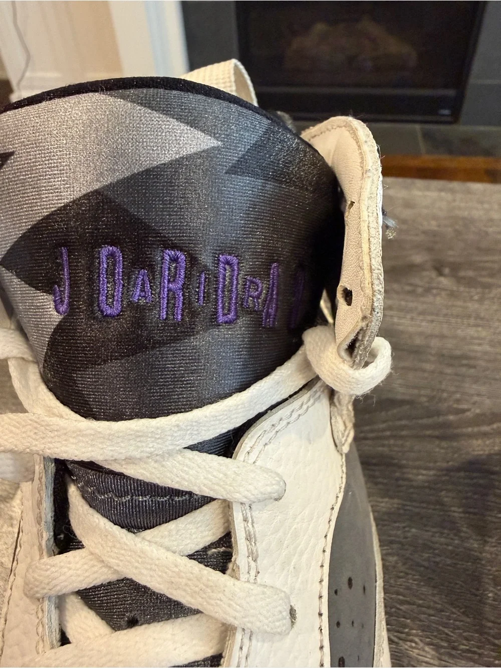 Air Jordan 7 Retro Flint 2021 White Purple Grey DJ2777-100 Size 6Y Womens 7.5